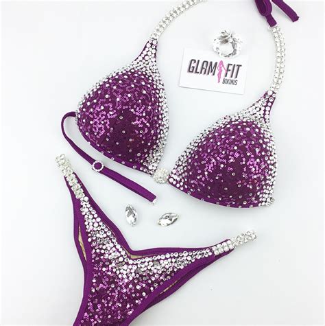 Purple Competition Bikini Bikini Workout Bikini Competition Bikini