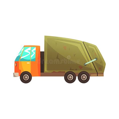 Garbage Truck, Waste Recycling and Utilization Cartoon Vector ...