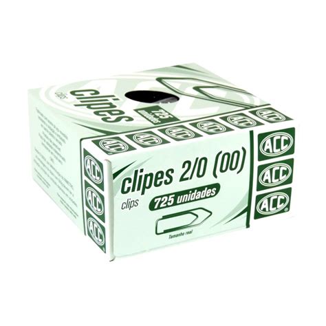 Clips ACC Galvanizado N2 0 500grs C 725 Unidades Papelaria Criativa