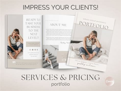 Services And Pricing Guide Template Virtual Assistant Portfolio