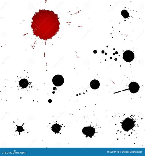 Blood Drops Vector Silhouettes Stock Photo Image 5884440