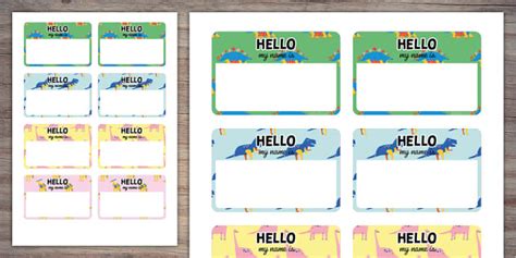 Cute Dinosaur Name Tags Twinkl Party Twinkl