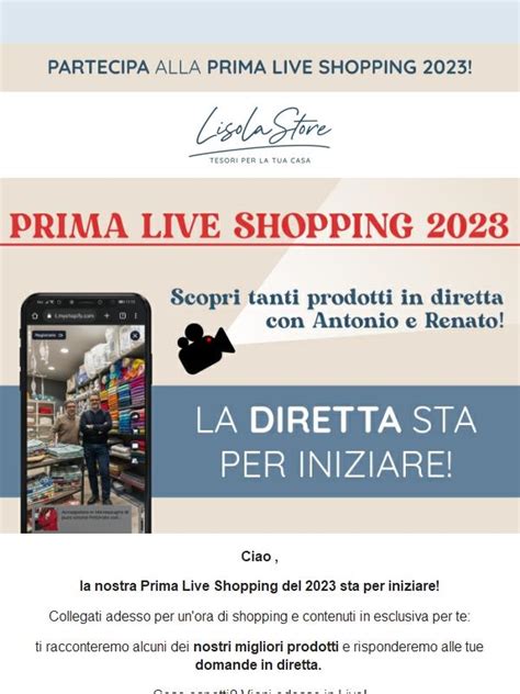 LisolaStore La Prima Live Shopping 2023 Sta Per Iniziare Jekoo