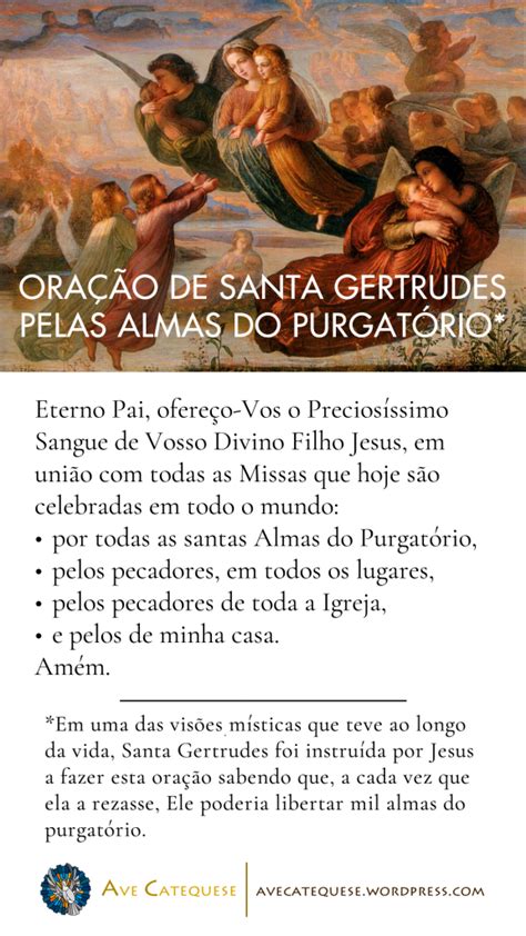 A Ora O Pelas Almas Do Purgat Rio Revelada A Santa Gertrudes Por Jesus