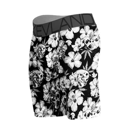 Cueca Boxer Long Leg Kevland Floral Dark