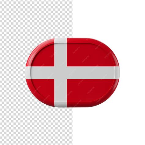 Premium PSD | Flag of denmark danish flag 3d illustration denmark flag