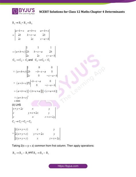 NCERT Solutions Class 12 Maths Chapter 4 Determinants