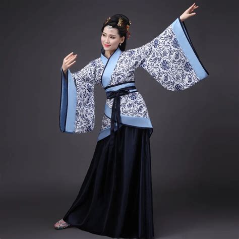 Ancient Chinese Costume Women Folk Dance Qing Dynasty Tradition Wear