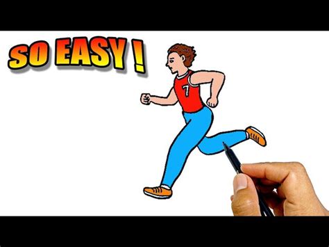 How To Draw A Person Running Step By Step Easy Version Easy Drawings