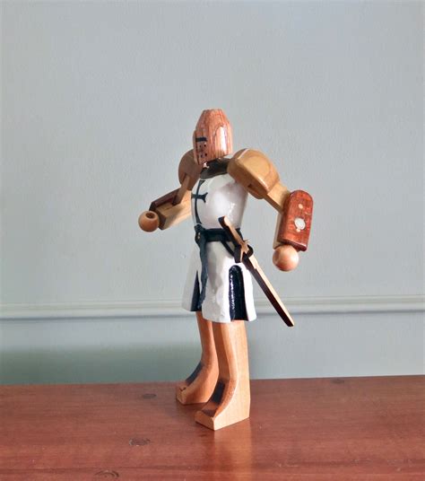 Wooden Medieval Knight Action Figure Handmade Toy - Etsy