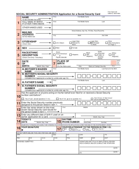 Free 8 Sample Social Security Application Forms In Pdf