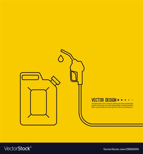 Gasoline pump nozzle sign Royalty Free Vector Image