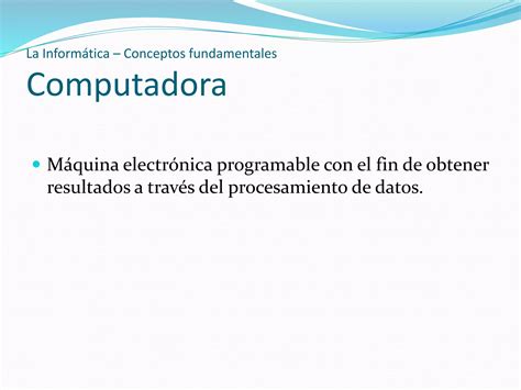 La Inform Tica Conceptos Fundamentales Ppt Descarga Gratuita