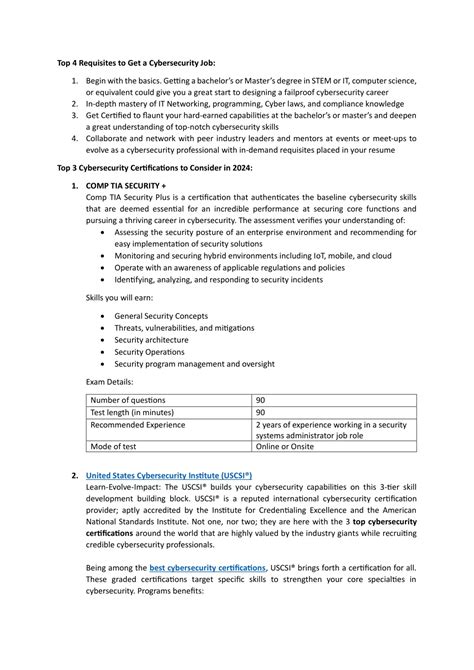 Ppt Top 3 Cybersecurity Certifications For A Career In 2024