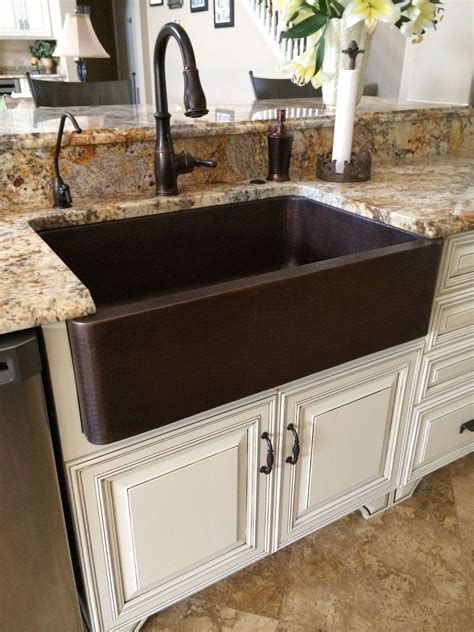 Antique Hammered Copper Farmhouse Sink