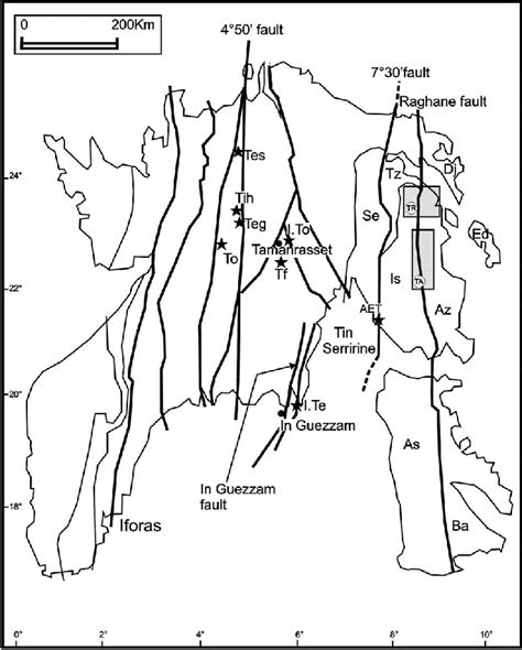 General Geological Sketch Map Of The Tuareg Shield Showing The Studied