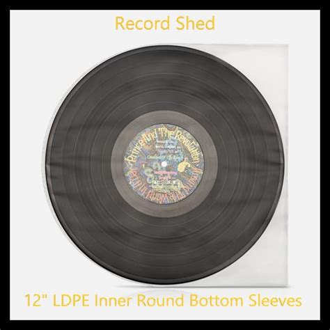 150 X Round Bottom 12 Inner Vinyl Record Sleeves Lp 12 Record Shed