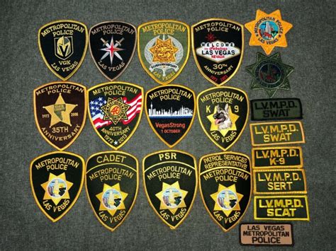 Las Vegas Metropolitan Police Collectable Patches Patch Lot Nevada Free