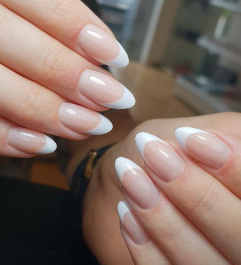 French Nails French Nails French Tip Acrylic Nails Oval Nails