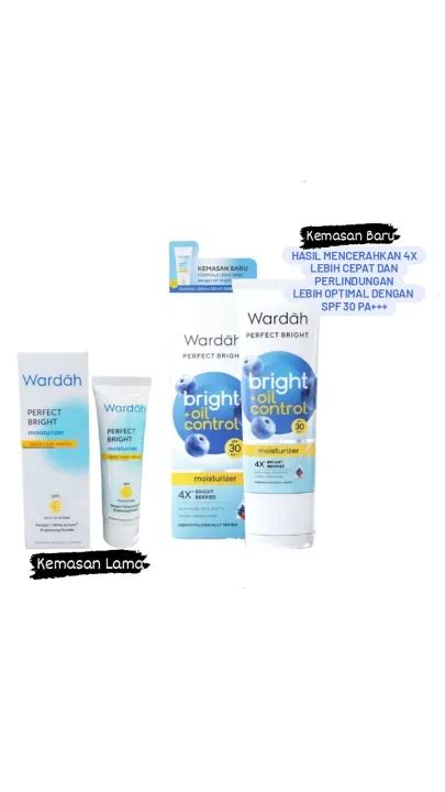 WARDAH Perfect Bright Moisturizer Normal Skin SPF 30 Lazada