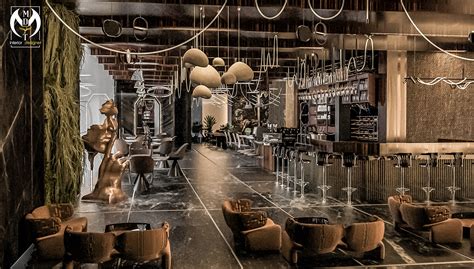 Industrial cafe design on Behance