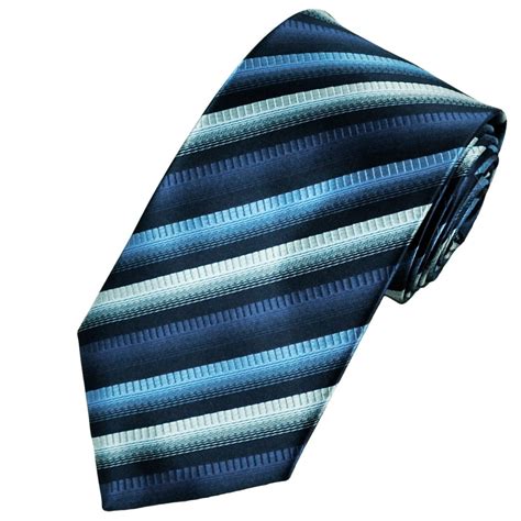 Shades Of Blue And Silver Striped Tie From Ties Planet Uk