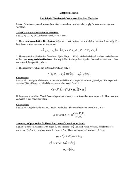 Newbold Chapter 5 Part3 Chapter 5 Part 3 5 Jointly Distributed