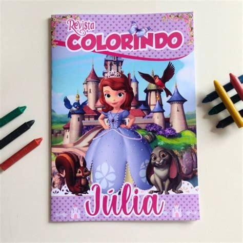 Revistinha De Colorir Princesa Sofia 14x21cm Shopee Brasil