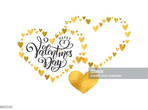 Vector Handwritten Lettering Happy Valentines Day Empty Shape For Name