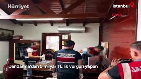 Jandarma Dan Milyar Tl Lik Vurgun Yapan Eteye Dev Operasyon