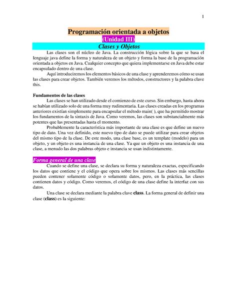 3u Clases Y Objetos Ejercicios Propuestos Y Contenido Adicional