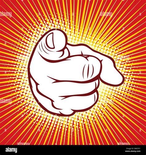 Hand Finger Pointing At Viewer Stock Vector Images Alamy