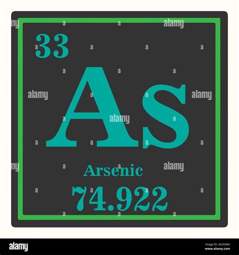 Arsénico elemento químico con número atómico símbolo y peso