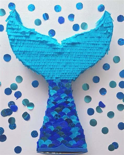 Mermaid Tail Pinata Cola De Sirena Pi Ata Mermaid Theme Party