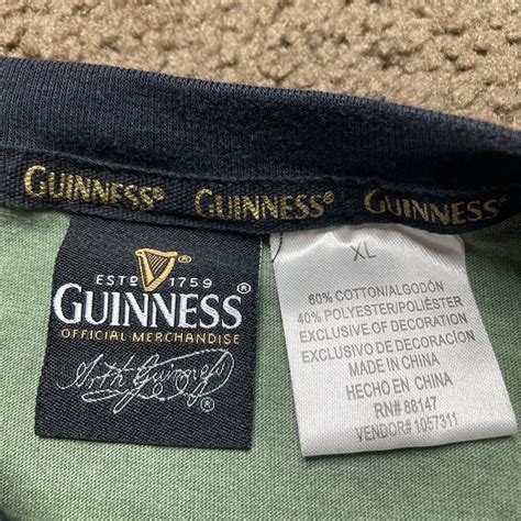 Guinness Official merchandise Ireland Ringer Neck T S… - Gem