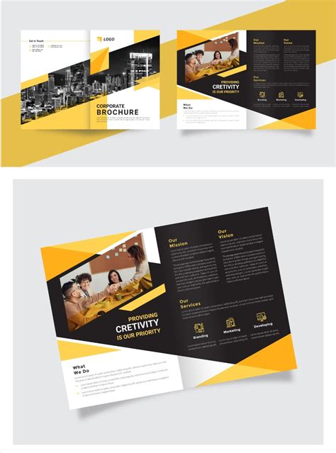 Creative Bi Fold Brochure Design Templates Entheosweb