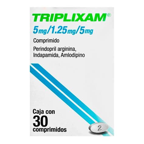 Perindopril Arginina Indapamida Amlodipino Triplixam 5mg 1 25mg 5mg