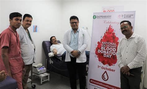 National Voluntary Blood Donation Day Celebrated At Jaiprakash Hospital