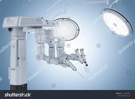 3d Rendering Robot Surgery Machine Surgery Stock Illustration