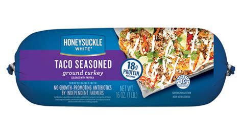 Taco Seasoned Ground Turkey Honeysuckle White