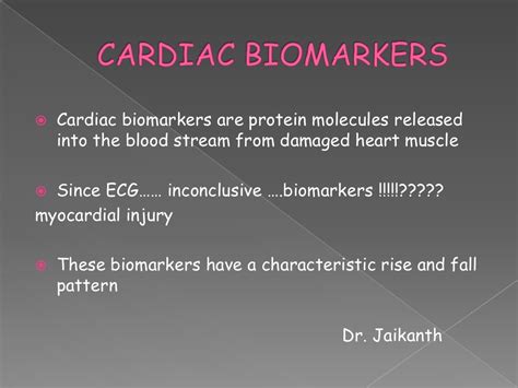 Cardiac biomarkers