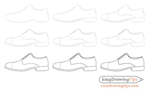 How to Draw a Shoe in Nine Steps - EasyDrawingTips