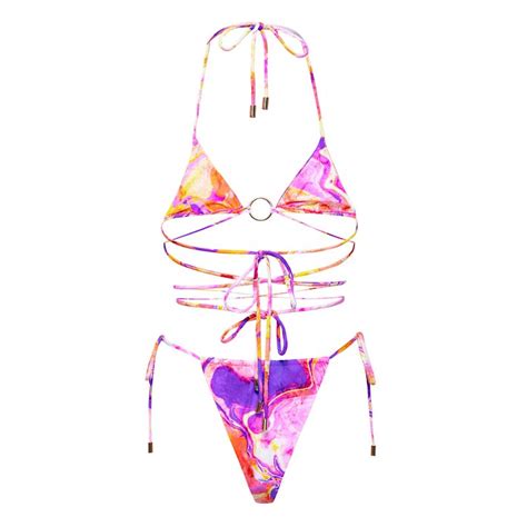 Capri String Tie Bikini Bottom Kamari Swim Wolf Badger
