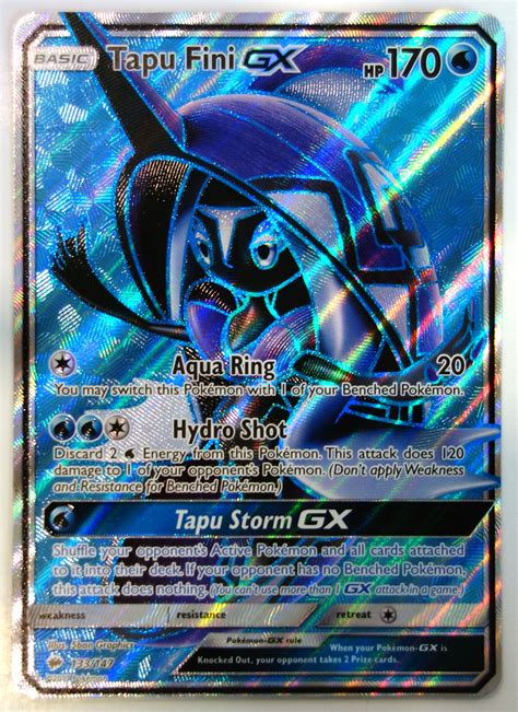 Tapu Fini Gx 133147 Full Art Ultra Rare Sun And Moon Burning Shadows New Buy Online In