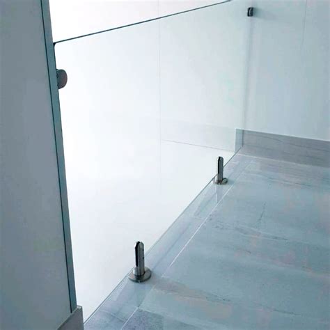 miniposte redondo de cm de alto  barandal de cristal templado de