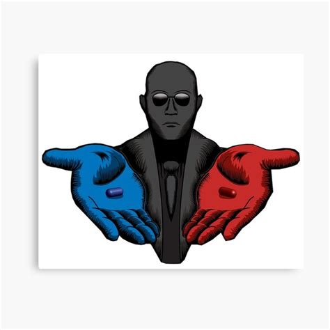 Morpheus Matrix Red Pill Blue Pill Canvas Print For Sale By Pedvkn