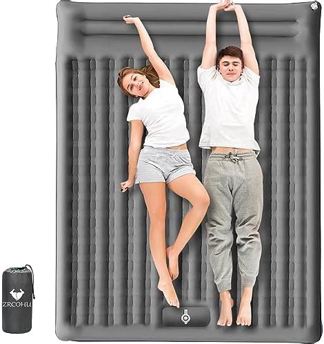 Zrcohu Double Sleeping Pad For Camping 5 Inch Ultra Thick Self