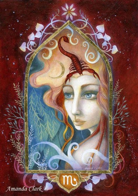 Print Titled Scorpio By Amanda Clark Zodiac Art Etsy Uk Zodiac