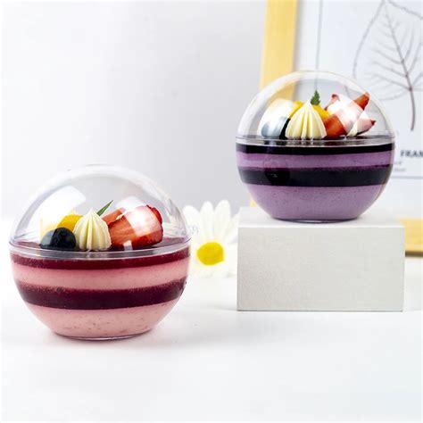 1Pcs Mousse Dessert Cup With Lid Transparent Dessert Bowl Container