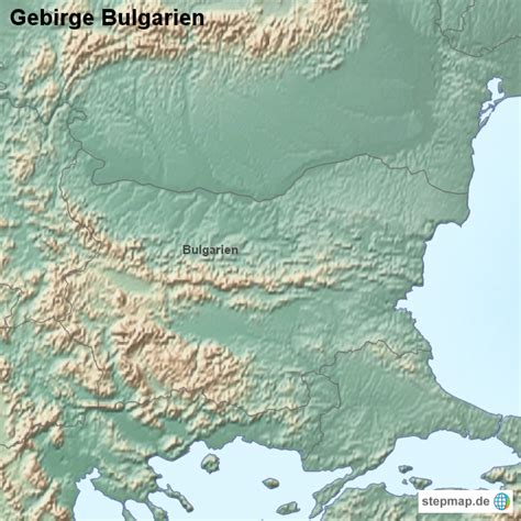 Stepmap Gebirge Bulgarien Landkarte F R Bulgarien